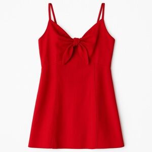 The Impeccable Pig • Bow Front Mini Dress • Red • Size S